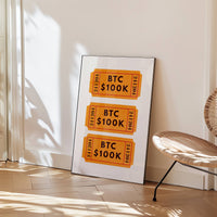 Thumbnail for Btc $100k Crypto Print | Wall Art | Home Office Decor