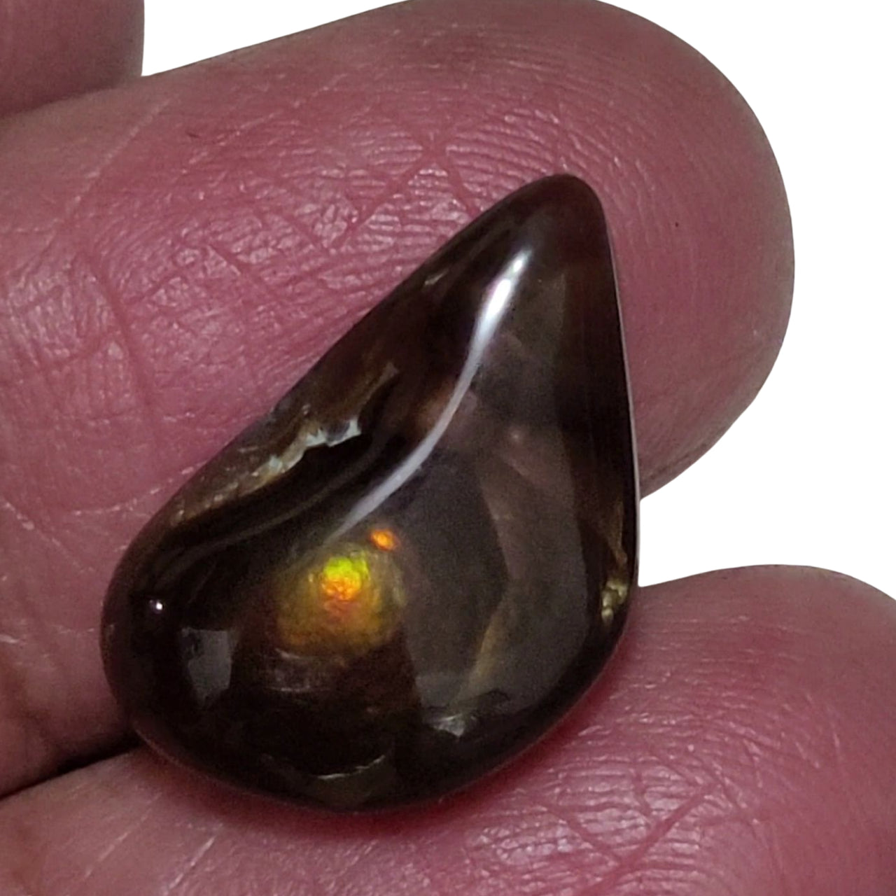 9Ct Natural Mexican Agate Cabochon. Size- approx. 21x12mm