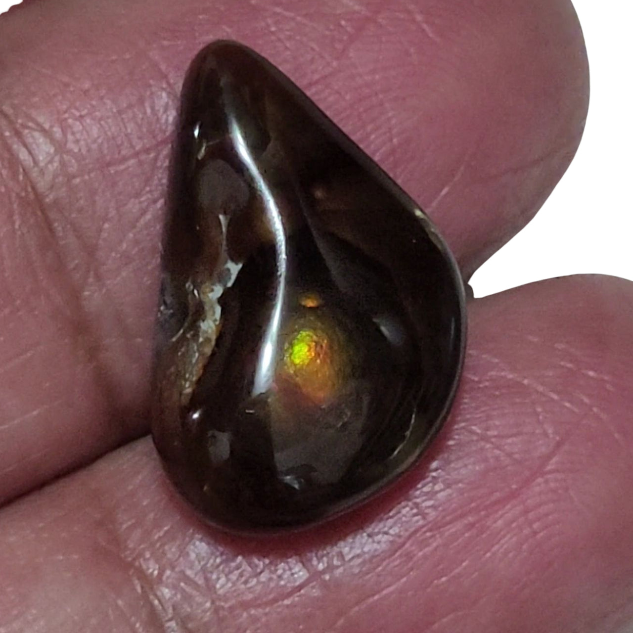 9Ct Natural Mexican Agate Cabochon. Size- approx. 21x12mm