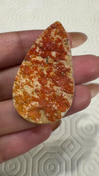 43.5Ct Natural RAW Vanadinite Crystal Druzy. Flat base. 36x21mm