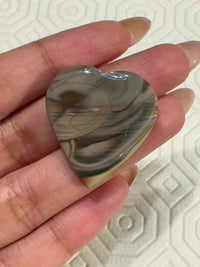 Natural Imperial Jasper Heart Cabochon. Size is approx. 27x25mm