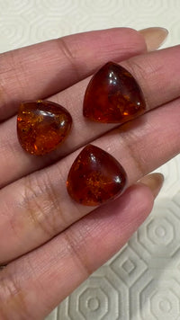 7.5Ct 3Pcs Natural Baltic Amber Cabochon LOT