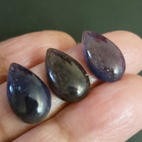 3Pcs. Natural Iolite Cabochons LOT
