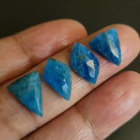 Natural Apatite Rose Cut(flat base) Cabochons LOT/4Pcs.