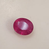 Natural Ruby(glass filled) Oval Cut Faceted. Size- approx. 11x9mm