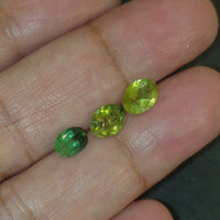 3Ct 3Pcs Natural Tourmaline Faceted LOT. Size range approx. 7x5mm to 8x6mm