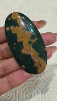 57Ct Natural Ocean Jasper Cabochon 54x27mm
