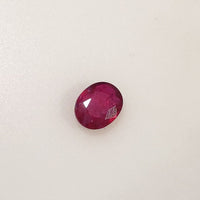Natural Ruby(glass filled) Oval Cut Faceted. Size- approx. 7x5.7mm