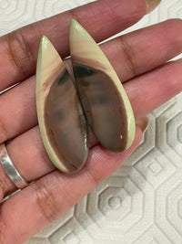 Natural Imperial Jasper Cabochon Pair 41x14mm