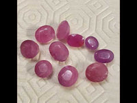 59 Ct Natural Ruby(glass filled) Oval Cut Faceted 10 Pcs/LOT