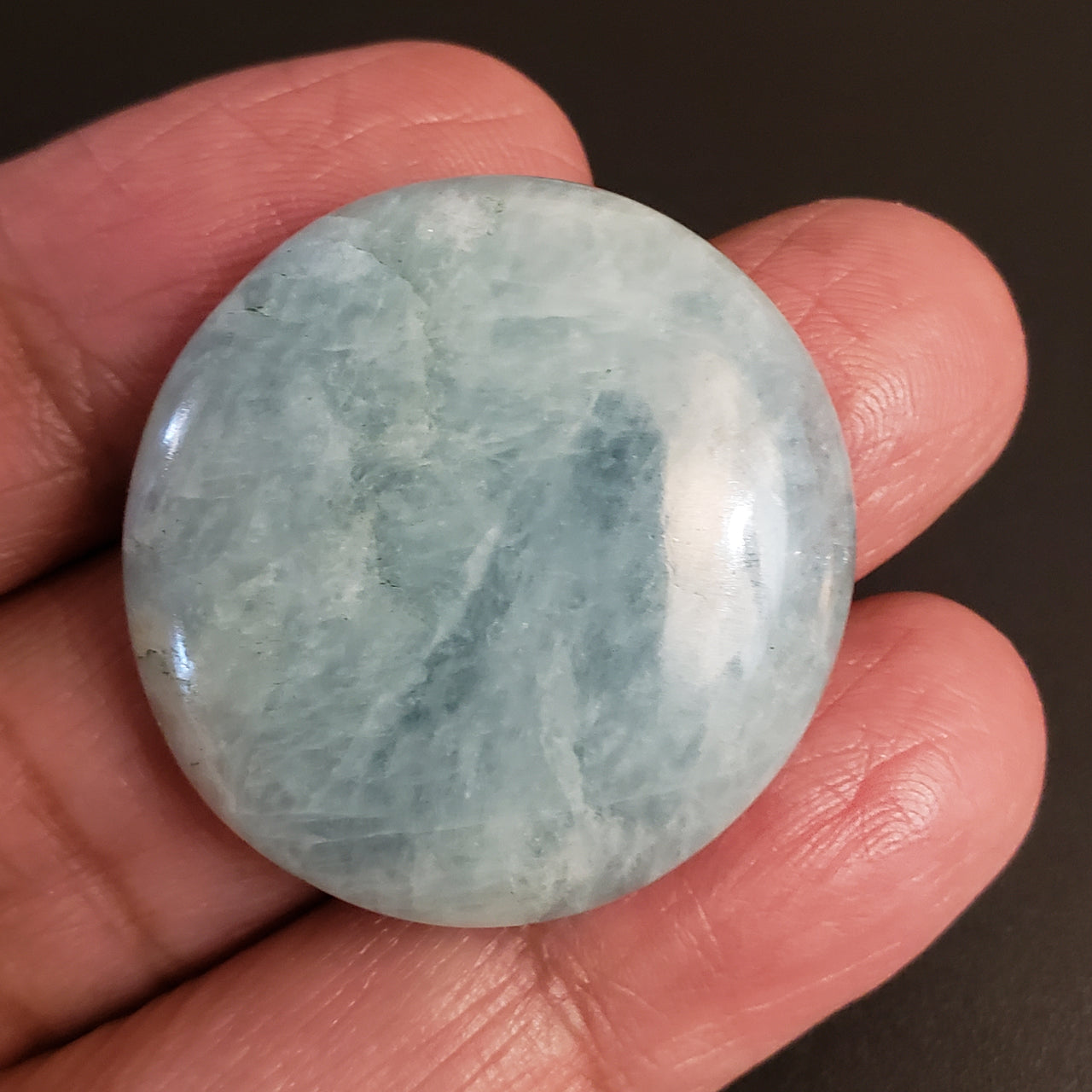 Natural  Aquamarine Cabochon. Size- approx. 32mm