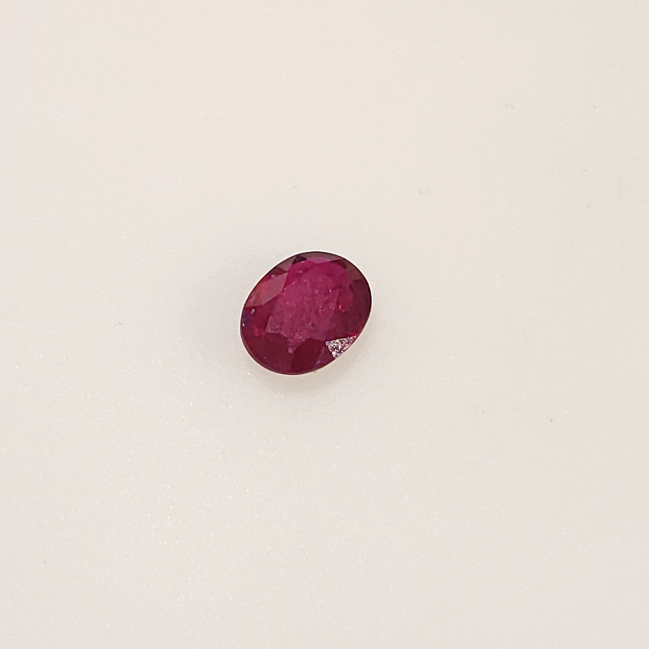 Natural Ruby(glass filled) Oval Cut Faceted. Size- approx. 7x5.7mm