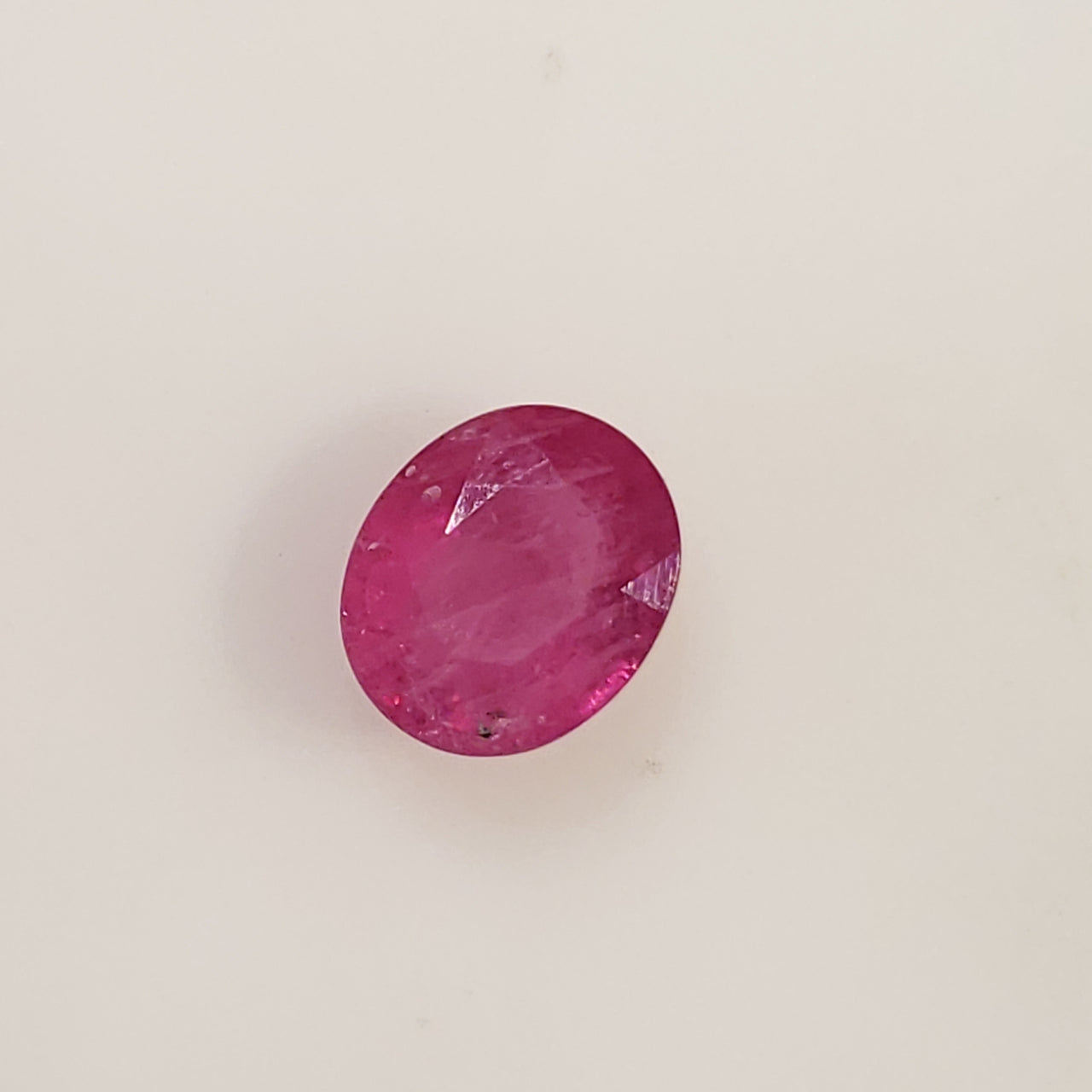 Natural Ruby(glass filled) Oval Cut Faceted. Size- approx. 11x9mm