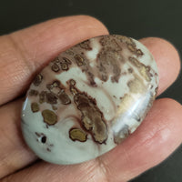 Thumbnail for Natural Coffee Bean Jasper DRILLED Pendant Bead. Size- approx. 39x27mm