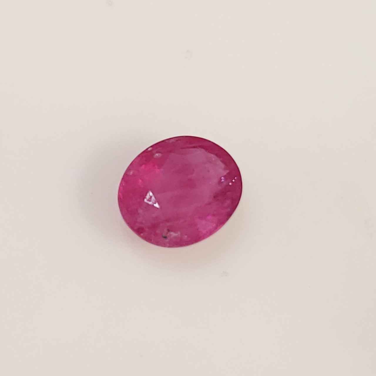 Natural Ruby(glass filled) Oval Cut Faceted. Size- approx. 11x9mm