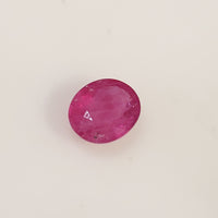 Thumbnail for Natural Ruby(glass filled) Oval Cut Faceted. Size- approx. 11x9mm