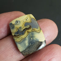 Thumbnail for Natural Galena & Schalenblende Cabochon. Size- 23x17mm