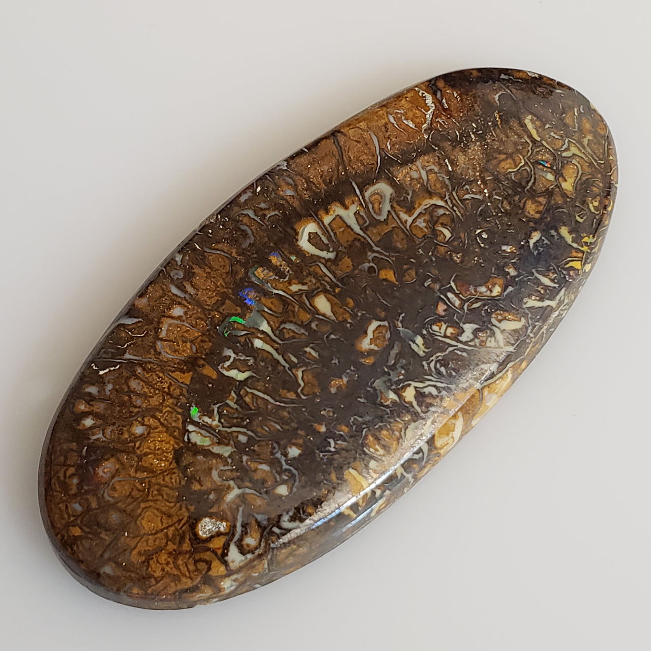 Natural Boulder Opal Cabochon. Size- approx. 50x24mm
