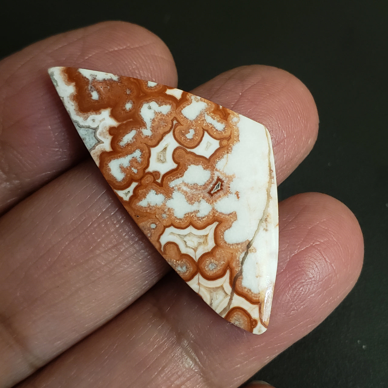 Natural Rosetta Jasper Cabochon. Size- approx. 40x20mm